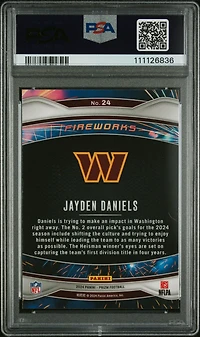 2024 Panini Prizm Fireworks 24 Jayden Daniels PSA 10