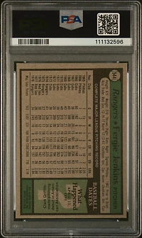1979 Topps 544 Fergie Jenkins PSA 8