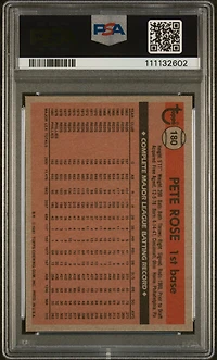 1981 Topps 180 Pete Rose PSA 9