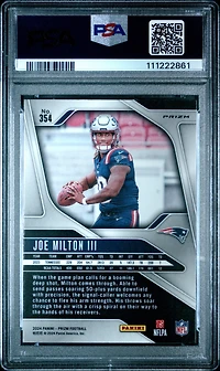 2024 Panini Prizm 354 Joe Milton Iii Green Prizm PSA 9