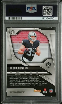 2024 Panini Prizm 315 Brock Bowers PSA