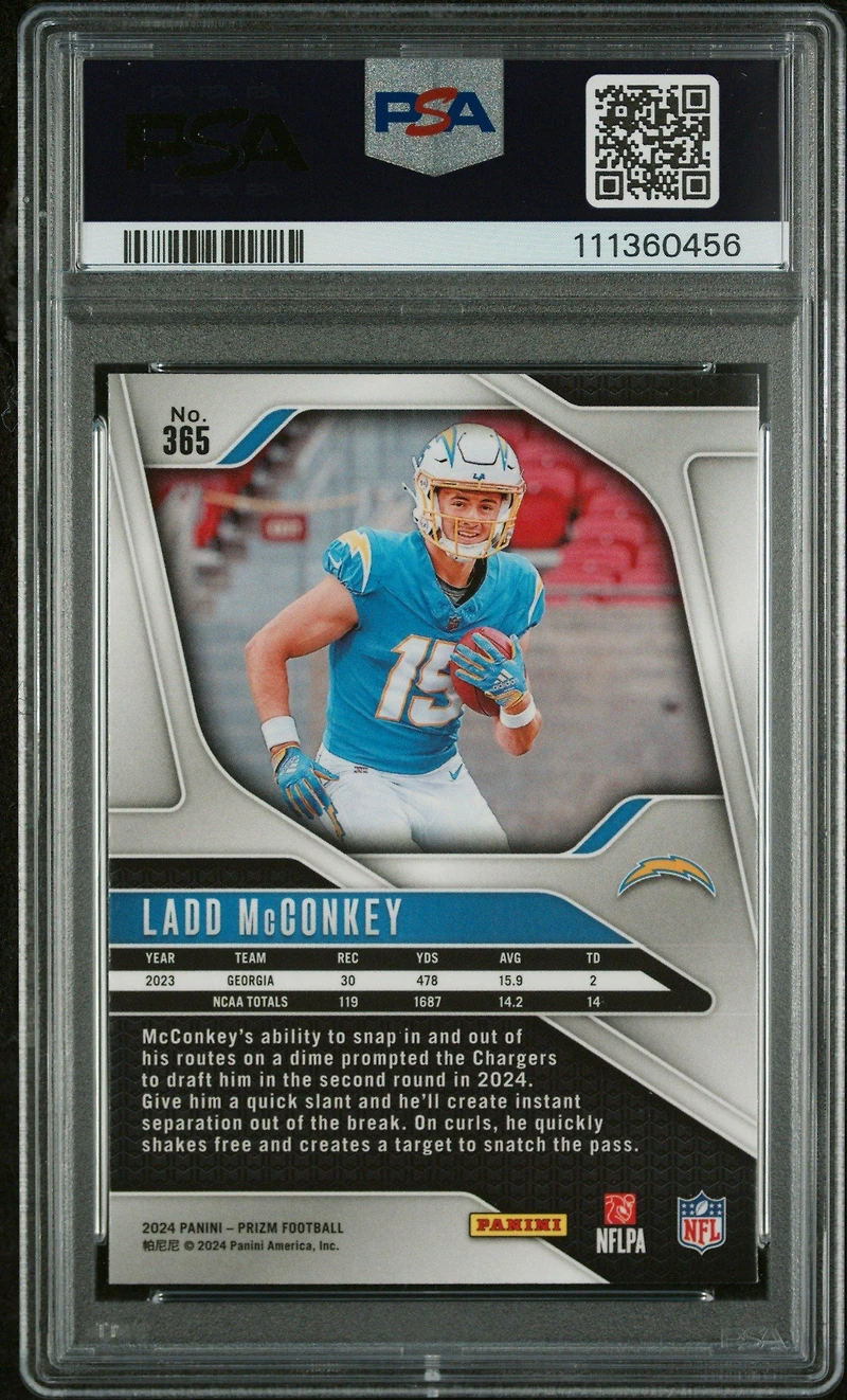 2024 Panini Prizm 365 Ladd Mcconkey PSA 10