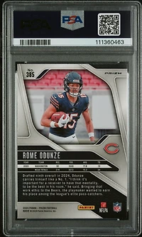 2024 Panini Prizm 385 Rome Odunze Pink Wave PSA 10