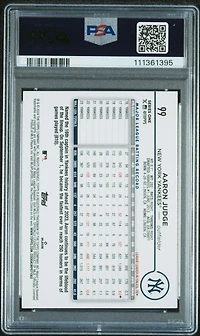 2024 Topps 99 Aaron Judge Silver Crackle Foil Board PSA 10