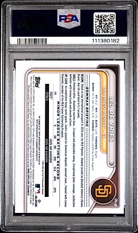 2024 Bowman Chrome Prospect Autographs Cpald Leo De Vries PSA 9