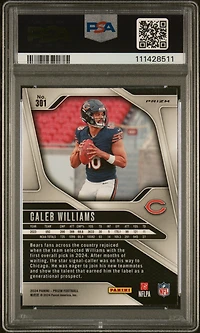 2024 Panini Prizm 301 Caleb Williams Green Wave PSA 10