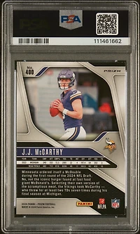 2024 Panini Prizm 400 Jj Mccarthy Lazer Prizm PSA