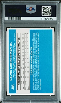 1982 Donruss 405 Cal Ripken Jr. PSA