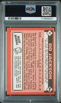 1986 Topps Traded 50t Bo Jackson PSA