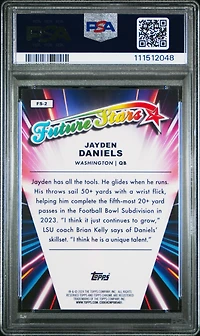 2024 Topps Chrome Future Stars Fs2 Jayden Daniels PSA 10