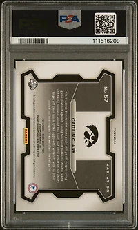 2024 Panini Prizm Draft Picks 57 Caitlin Clark Variation-purple Wave PSA 9