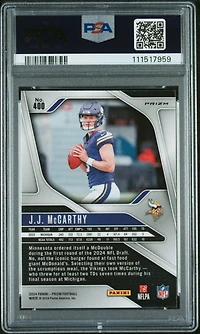2024 Panini Prizm 400 Jj Mccarthy Disco Prizm PSA 9