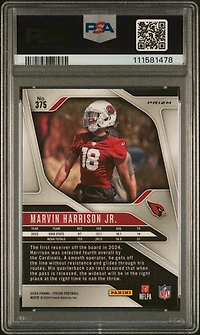2024 Panini Prizm 375 Marvin Harrison Jr. Lazer Prizm PSA