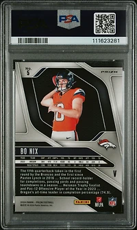 2024 Panini Prizm Rookie Variation 5 Bo Nix PSA 10