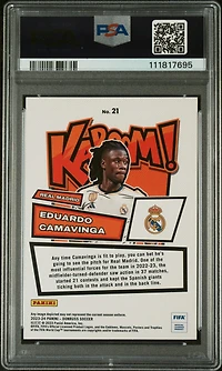 2023-24 Panini Donruss Fifa Kaboom! 21 Eduardo Camavinga PSA 9