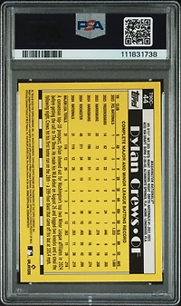 2025 Topps Silver Pack 1990 Chrome Promo 44 Dylan Crews PSA 10