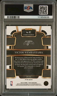 2023 Panini Select 87 Victor Wembanyama Silver Prizm PSA