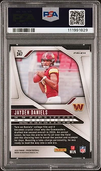2024 Panini Prizm 347 Jayden Daniels Disco Prizm PSA 10