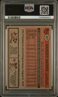 1981 Topps 347 Harold Baines PSA 9