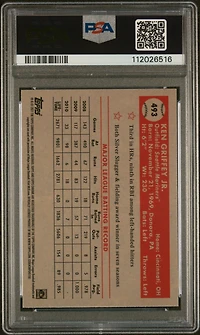 2021 Topps Chrome Platinum Anniversary 493 Ken Griffey Jr. PSA 9