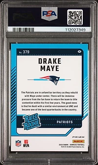 2024 Panini Donruss 379 Drake Maye Optic Preview PSA 9