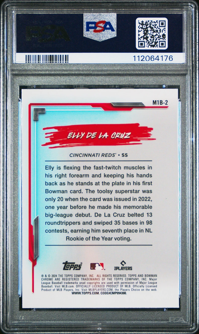 2024 Bowman Chrome Mega Box My 1st Bowman 2 Elly De La Cruz PSA 9