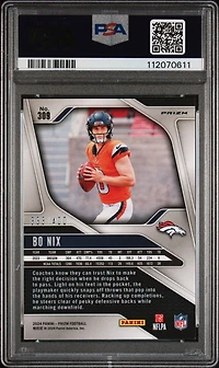 2024 Panini Prizm 309 Bo Nix Pandora PSA 9