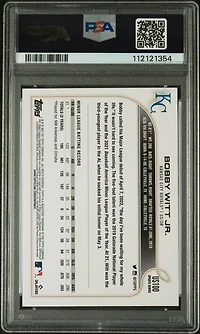 2022 Topps Update Us100 Bobby Witt Jr. Rainbow Foil PSA 9