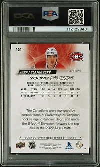 2022 Upper Deck 451 Juraj Slafkovsky PSA 9