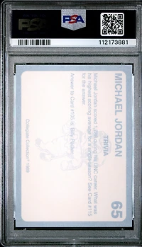 1989 Collegiate Collection North Carolina 65 Michael Jordan PSA 9