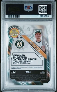 2024 Bowman Draft Bowman In Action Autographs Biank Nick Kurtz PSA 10