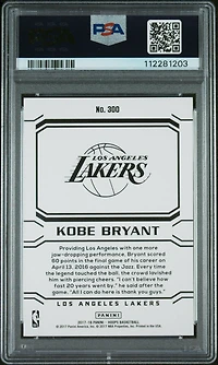 2017 Panini Hoops 300 Kobe Bryant PSA 10