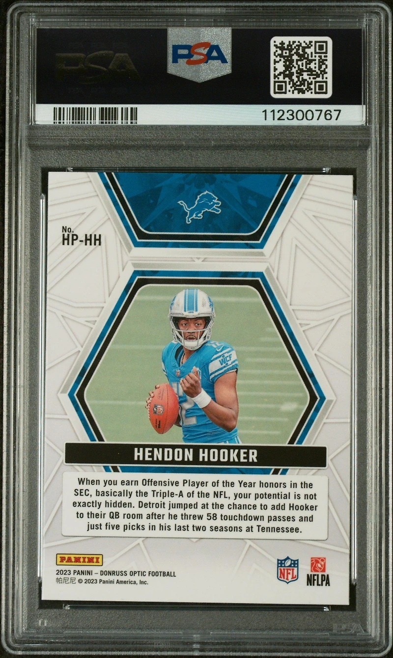 2023 Panini Donruss Optic Hidden Potential Hphh Hendon Hooker PSA 10