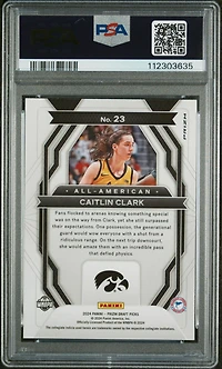 2024 Panini Prizm Draft Picks All-american 23 Caitlin Clark Silver Prizm PSA 9