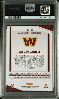 2024 Panini Donruss Elite 165 Jayden Daniels Aspirations Shimmer PSA 8