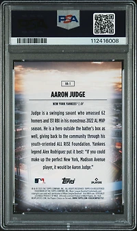 2025 Topps Home Field Advantage Ha1 Aaron Judge PSA 9