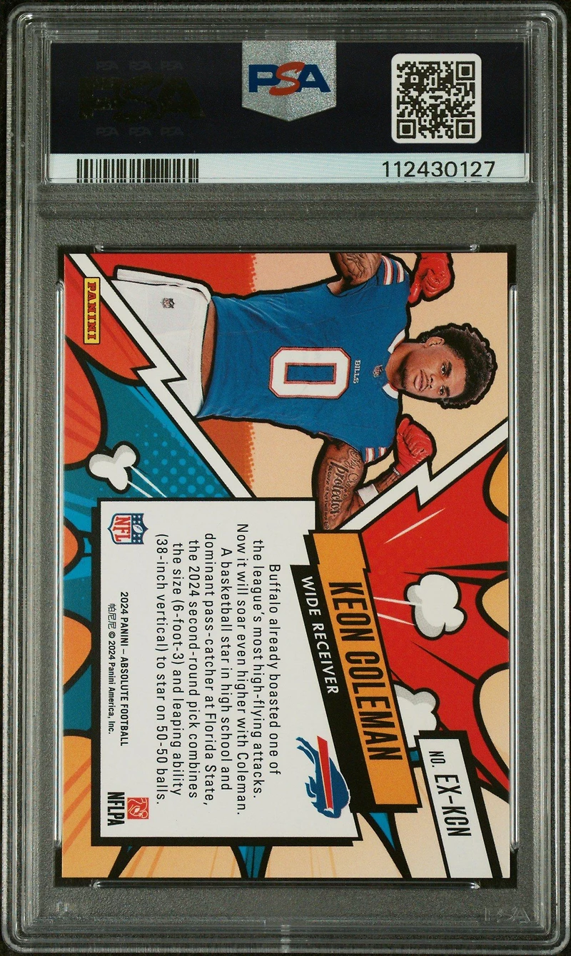 2024 Panini Absolute Explosive Exkcn Keon Coleman PSA 9