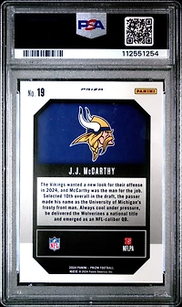 2024 Panini Prizm Emergent 19 Jj Mccarthy Green Wave PSA 10
