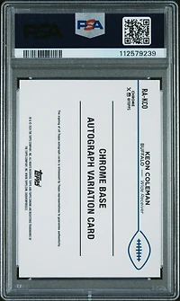 2024 Topps Chrome Rookie Autographs Variations Rakco Keon Coleman PSA 10