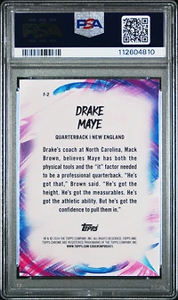 2024 Topps Chrome Finesse F2 Drake Maye PSA 10