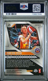 2024 Panini Prizm Wnba 127 Cameron Brink Blue Velocity PSA