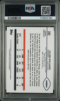 2024 Topps Chrome 202 Caleb Williams Prism Refractor PSA 10
