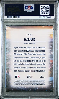 2025 Topps Home Field Advantage Ha15 Jace Jung PSA 9
