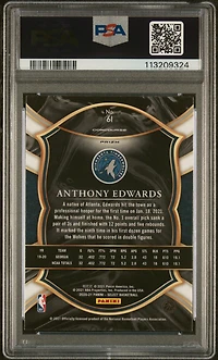 2020 Panini Select 61 Anthony Edwards Silver Prizm PSA