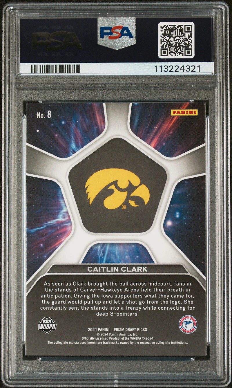 2024 Panini Prizm Draft Picks Deep Space 8 Caitlin Clark PSA