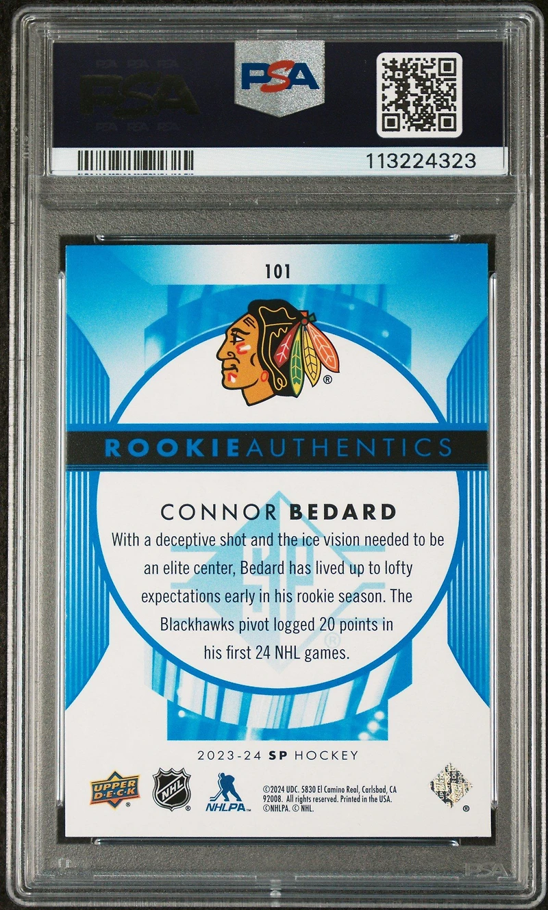 2023 Sp 101 Connor Bedard Blue PSA 10