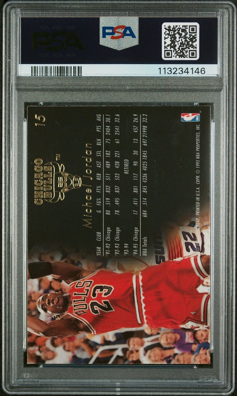 1995 Flair 15 Michael Jordan PSA