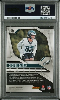 2024 Panini Prizm 321 Cooper Dejean Black & White Checker PSA 9