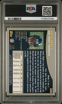 2001 Topps 328 Drew Brees Collection PSA 9