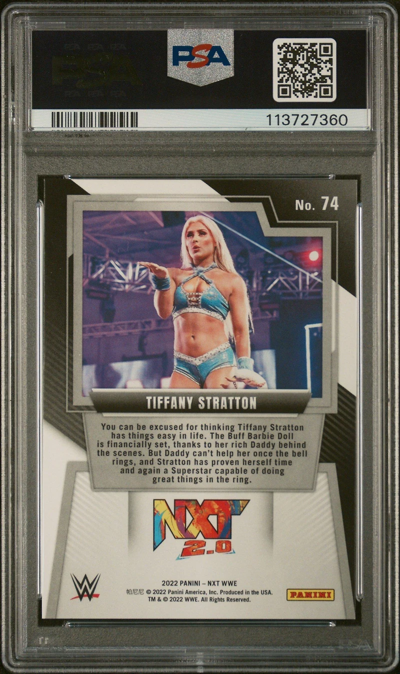 2022 Panini Wwe Nxt 74 Tiffany Stratton PSA 9